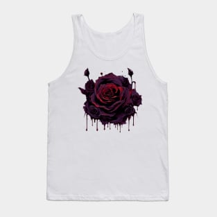 Gothic Bleeding Rose Tank Top